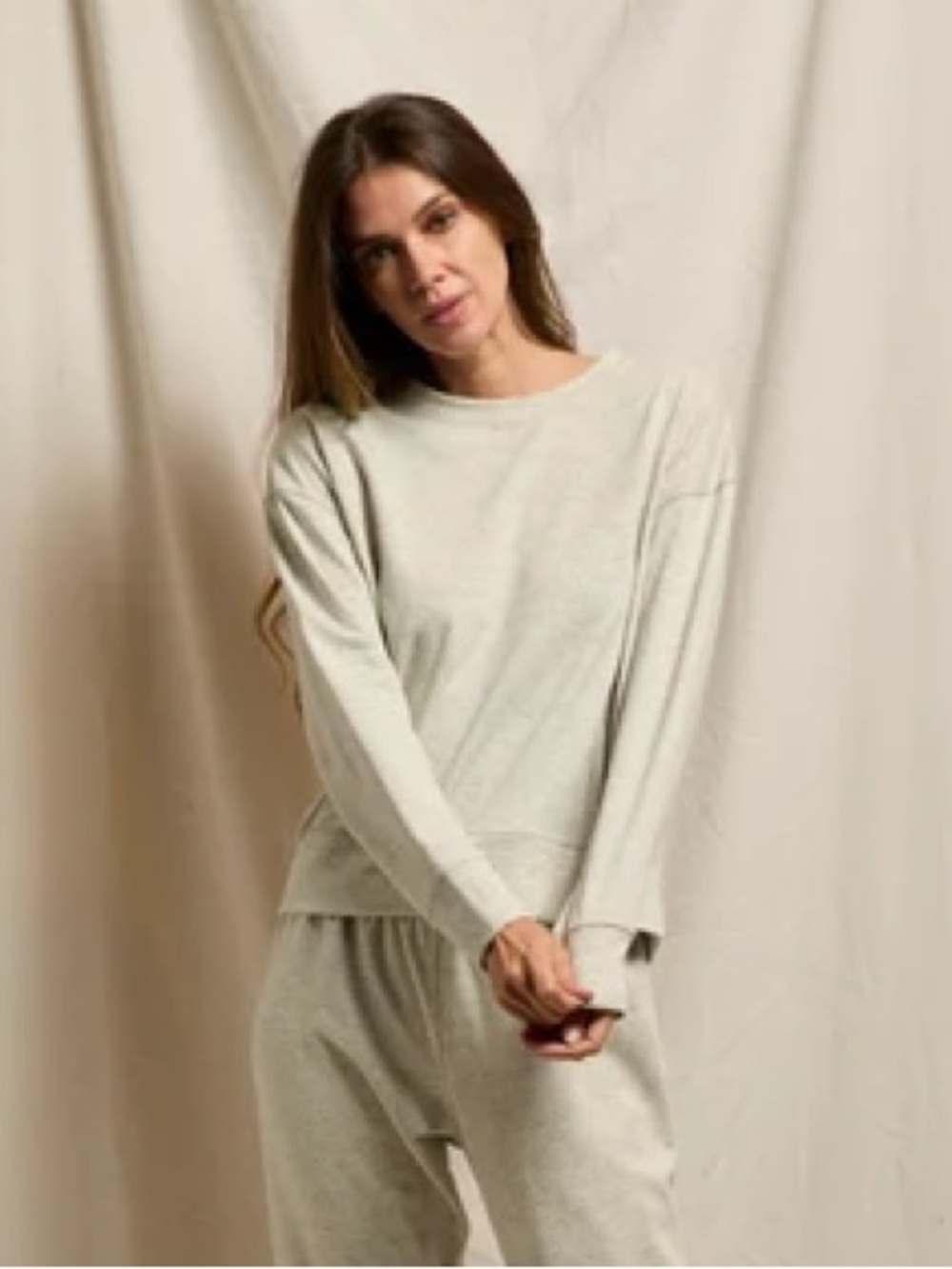 NWT perfectwhitetee Wren heathered french terry sweatshirt